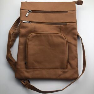 Crossbody Bag Purse Brown 13 X 9.5” fits tablet